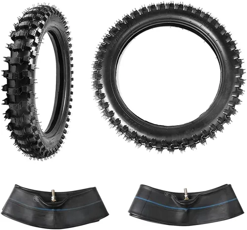 Juego de 2 neumáticos y tubos interiores delanteros 70/100-19 y traseros 90/100-16 para motocross, neumáticos todoterreno de repuesto y tubo para