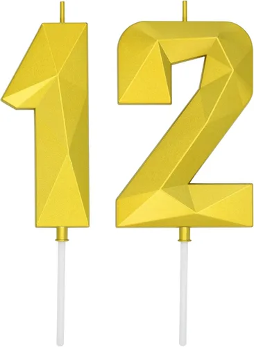 Miniatura 325 de DERVENTA Velas de cumpleaños con números grandes, 3D, color rosa, 3.7 pulgadas, decoración para tartas de fiesta, 1 pieza (número 3 rosa)