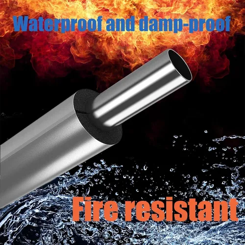 Miniatura 3 de Tubo de espuma de aislamiento de tubería - Aislamiento de tubería de agua para exteriores, tubo de aislamiento térmico de papel de aluminio 0.79