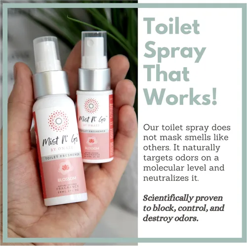 Miniatura 3 de Mist N' Go by Omaze - Aerosol de Baño de Viaje para Inodoro Eliminador de Olores - Aerosol de Inodoro de Viaje para Ambientador de Aire de Baño