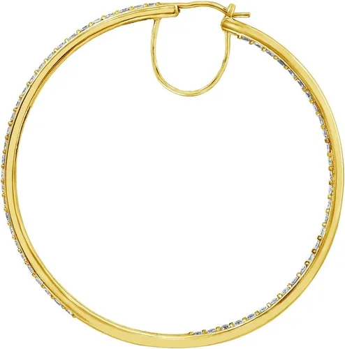Miniatura 3 de Tienda Essentials Aretes redondos de plata de ley con circonita cúbica Infinite Elements (7 cttw), (anteriormente colección Tienda)