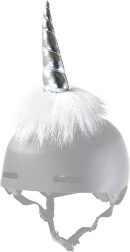 Funda para casco de cuerno de unicornio – Decoración de felpa adhesiva para niños y adultos | Se adapta a cualquier casco de esquí, snowboard,