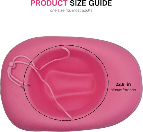 Miniatura 4 de 4E's Novelty Sombrero de vaquero para mujeres y hombres, sombrero de vaquera de fieltro para adultos, accesorios de vestir para fiesta occidental