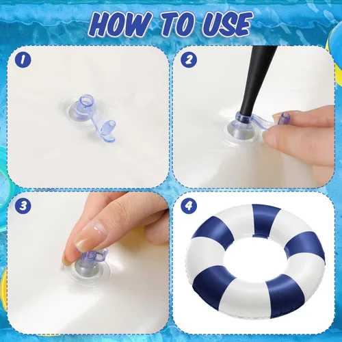 Miniatura 4 de Arrowbash Flotador inflable jumbo de 47.24 pulgadas, tubos de piscina, anillos clásicos a rayas para adolescentes y adultos, tubo interior inflable