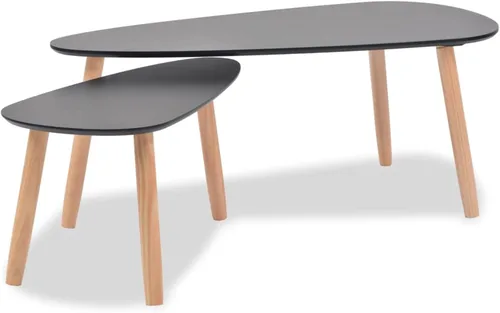 Miniatura 2 de Juego de mesa de centro para sala de estar, mesa de centro grande, mesa de centro para sala de estar, Mesitas para sala modernas, 2 piezas, madera