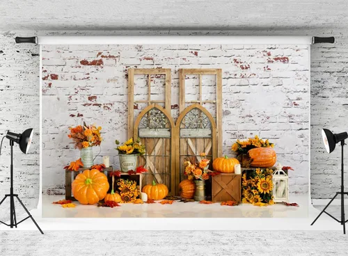 Miniatura 37 de Kate Fondo de fotografía para el día de Acción de Gracias, otoño, calabaza, decoración del hogar, fondo para niños, fiesta, estudio (7 x 5 pies)