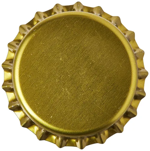 144 tapas de botellas de cerveza absorbentes de oxígeno, 1.024 in de tamaño estándar de EE. UU., tapas de corona doradas para cerveza casera, tapas