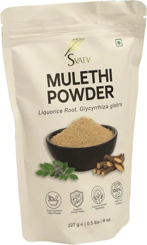 Miniatura 7 de Polvo de regaliz Glycyrrhiza puro Mulethi Yashtimadhu - Tamaño - 8.01 oz de media libra
