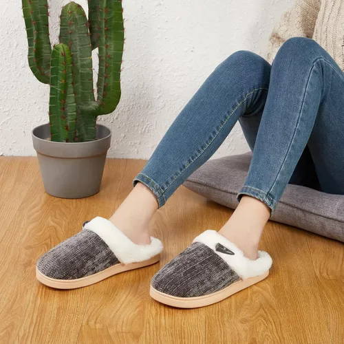 Miniatura 2 de NineCiFun Pantuflas cómodas de casa para mujer, de espuma viscoelástica, mullidas, para interiores, exteriores, antideslizantes, para el hogar