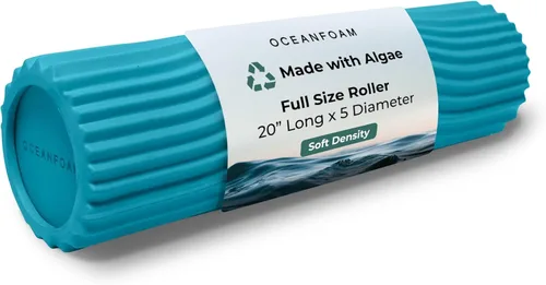 Miniatura 10 de Oceanfoam Soft Tidal Roller (negro y carbón jaspeado) - Rodillo de espuma de baja densidad para terapia física, dolor de espalda, ejercicio