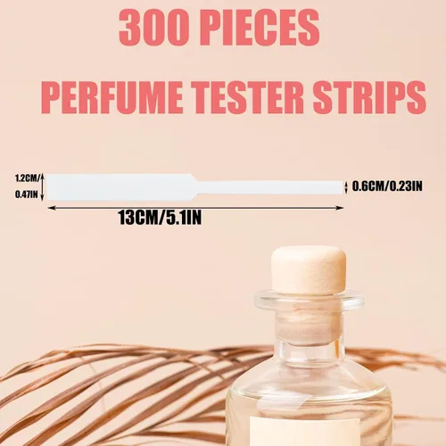 Miniatura 2 de 300 tiras probadoras de perfume, fragancia desechable, papel de aroma para difusores de aromaterapia, aceites esenciales y muestreo de perfumes