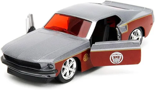 Miniatura 3 de Jada Marvel Guardians of The Galaxy 1:32 1969 Ford Mustang - Coche fundido a presión y figura de Starlord de 1.65 pulgadas, juguetes para niños