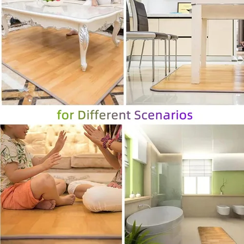 Miniatura 8 de Alfombrillas eléctricas con calefacción – Alfombra grande de grano de madera, calentador de suelo para el hogar, calentador de pies calentado debajo
