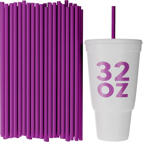 Miniatura 11 de Pajitas de vaso desechables - 10 pulgadas de alto (negro, 250)