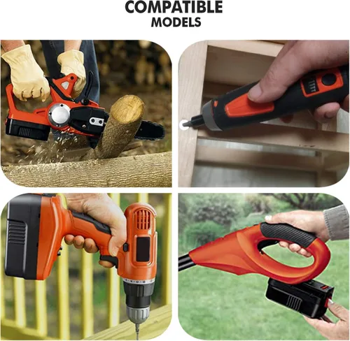 Miniatura 7 de TenHutt Batería de litio de iones de litio de 6.0 Ah, no Ni-Mh, 2 paquetes de 18 V para batería Black and Decker de 18 V, 6.0 Ah HPB18 HPB18-OPE