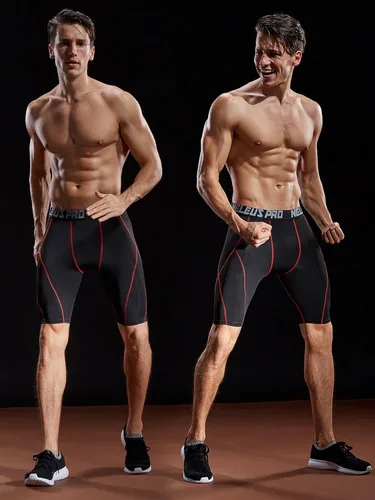 Miniatura 7 de NELEUS Paquete de 3 pantalones cortos de compresión para hombre