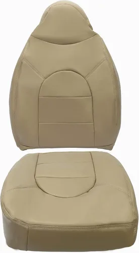 Miniatura 10 de ECOTRIC Funda de repuesto para parte inferior de asiento compatible con Ford F250 F350 F450 Lariat 1999 2000 de cuero artificial color marrón