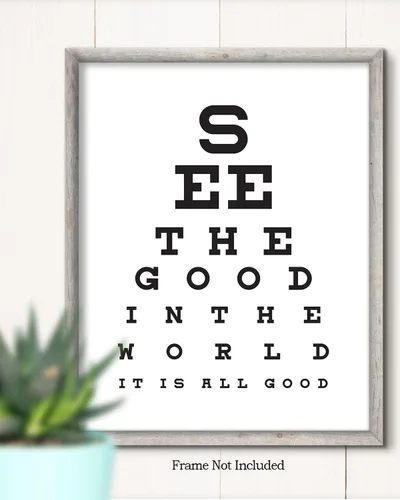 Miniatura 2 de See The Good In The World - Impresión artística de pared con cita motivacional, impresión de decoración de pared, póster o lienzo para oficina