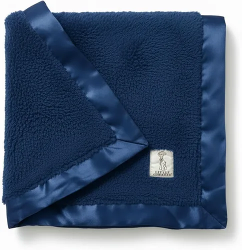 Miniatura 6 de Little Giraffe Manta de chenilla para bebé, felpilla suave con ribete satinado, 29 x 35 pulgadas, color azul, ultrasuave, suave y segura, ligera