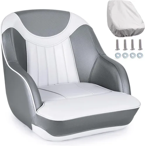 Miniatura 8 de NORTHCAPTAIN Asiento de barco Pontón Asiento de cubo capitán con funda de asiento de barco