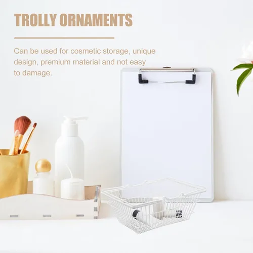 Miniatura 7 de NUOBESTY Cesta de compras portátil de mano con asa para cosméticos de comestibles y organización del hogar, solución de almacenamiento ligera