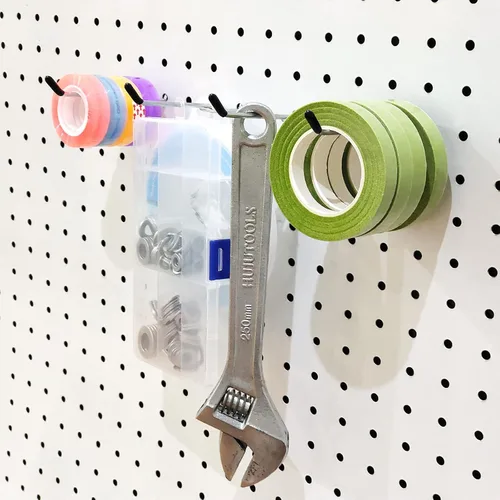 Miniatura 4 de Scartink Ganchos para tablero de clavijas, accesorios de 2 pulgadas, kit organizador de tablero de clavijas para organización de garaje