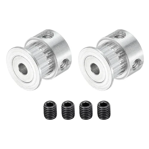 Miniatura 7 de MECCANIXITY Rueda síncrona de aluminio con 20 dientes de diámetro de 0.157 in con tornillo M4 para cinturón de impresora 3D, máquina CNC, paquete