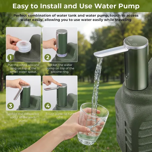 Miniatura 4 de Hanaoyo Camping Water Jug with Spigot, Water Container BPA Free Water Storage with Tool Bag, Portable Water Tank Emergency Water Storage for Hiking