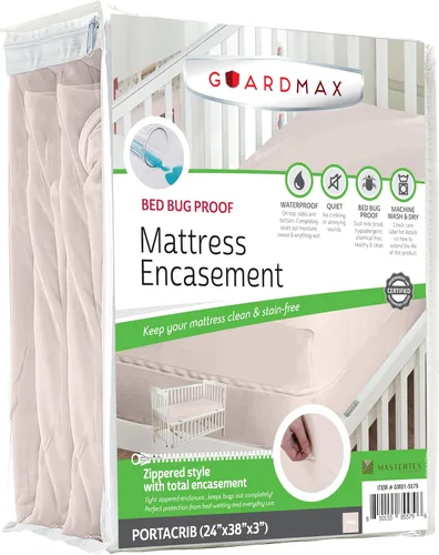 Miniatura 34 de Guardmax Funda de colchón de punto con cremallera, tamaño Queen, impermeable y a prueba de chinches, ropa de cama cómoda, suave y silenciosa con 2