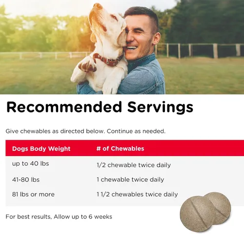 Miniatura 5 de Nutri-Vet Suplemento de fuerza avanzada para cadera y articulaciones para perros, suplementos para cachorros, suplemento para articulaciones