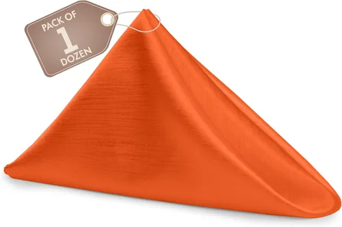 Miniatura 205 de Ultimate Textile -1 docena de servilletas reversibles Shantung Satin - Majestic - Servilletas de tela Majestic de 17 x 17 pulgadas, color marrón