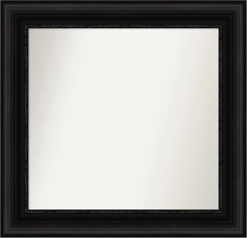 Miniatura 567 de Amanti Art Espejo personalizado, espejo de baño negro puente, espejo de pared o espejo de tocador de baño sobre el fregadero (26 x 26 pulgadas)