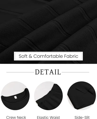 Miniatura 6 de Conjuntos de 2 piezas para mujer, conjuntos de suéter, chaleco de punto, pantalones de cintura elástica