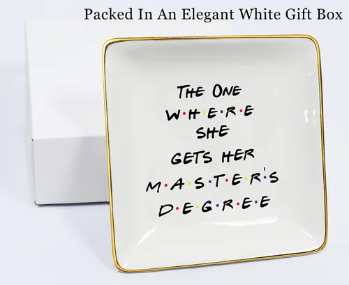 Miniatura 6 de Plato para anillos de maestría, regalo para estudiantes, regalo de MBA, regalos de graduación para mejores amigos, hija, prima, hermana, The One