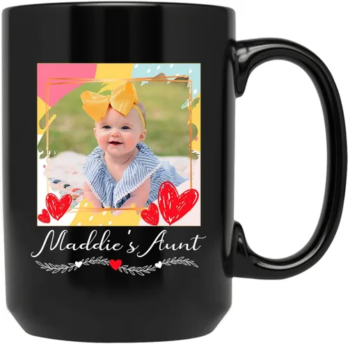 Miniatura 8 de Taza de cerámica personalizada con nombre para tía, regalo para tía, taza de café personalizada con título oficial para tía, regalo de sobrina