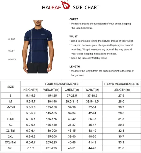 Miniatura 6 de BALEAF Camiseta de manga corta de secado rápido para hombre