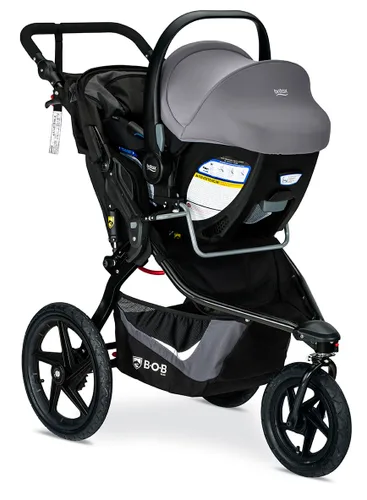 Miniatura 4 de BOB Gear Adaptador de cochecito de jogging individual para asientos de automóvil infantiles seleccionados Britax con ClickTight