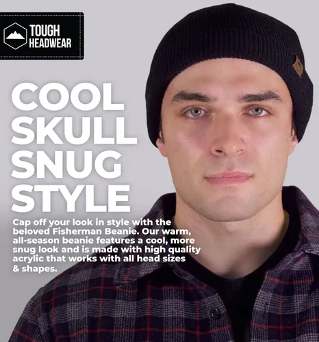 Miniatura 45 de Tough Headwear Daily Knit Beanie – Gorros para hombre – Sombreros de invierno para hombres y mujeres – Sombreros de punto cálidos para clima frío