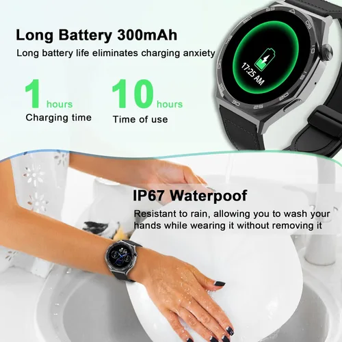 Miniatura 7 de AOC Smartwatch Fitness Sports Watch 1.43 AMOLED HD pantalla táctil, AI GPT, llamada Bluetooth, asistente de voz, monitoreo de frecuencia cardíaca