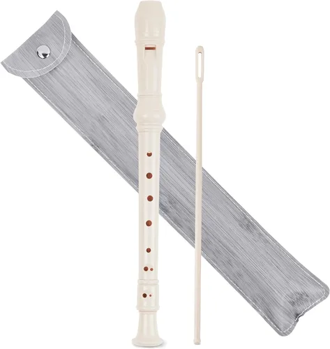 Miniatura 15 de Flauta para principiantes, niños y adultos, 8 agujeros, soprano, flauta de música con varilla de limpieza y funda de cuero para estudiantes