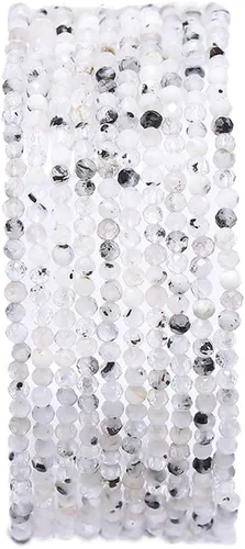 Miniatura 48 de BEADIA Cuentas Facetadas de Piedra Natural Amazonita Rondelle 3x4mm Cuentas Semipreciosas Sueltas para Hacer Joyas 38cm