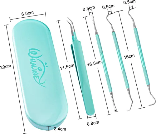 Miniatura 2 de Whaline Herramientas de vinilo de deshierbe de 4 piezas de precisión de acero inoxidable con estuche, kit de herramientas de manualidades de papel