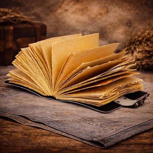 Miniatura 6 de C CUERO Libro de hechizos Diario de cuero con borde deckle de papel Grimorio impreso diario de los amantes del tarot, cuaderno de tarot en espiral