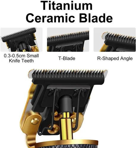 Miniatura 3 de Cortadora de pelo profesional para hombres y mujeres, inalámbrica, recargable, recortadora de pelo, kit de aseo de corte de cuerpo de metal
