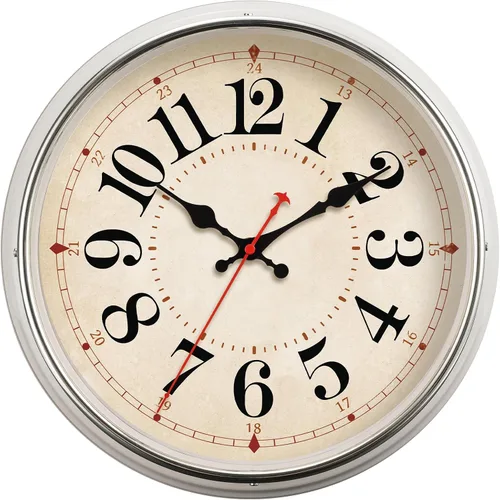 Miniatura 8 de Reloj de Pared de Metal de 12.4" Relojes de Pared Retro Vintage Estilo Campestre Silencioso Sin Tictac Fácil de Leer para Sala de Estar, Cocina