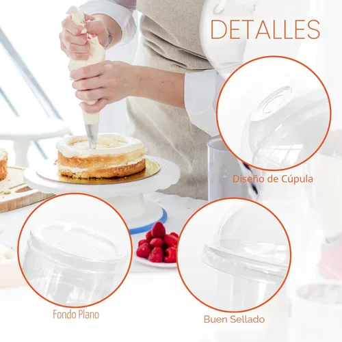 Miniatura 3 de Jnnzzggu 50 vasos de plástico desechables de 8 onzas con tapas de cúpula, taza de postre transparente, mini recipientes de aperitivo de parfait