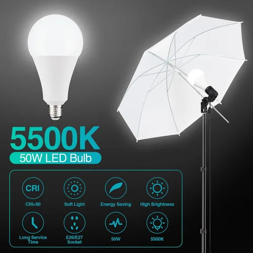 Miniatura 4 de EMART Sistema de Soporte de Telón de Fondo de 8.5 x 10 pies, Kit de Iluminación Profesional para Fotografía con Telón de Fondo de 10*12 pies*3, 3