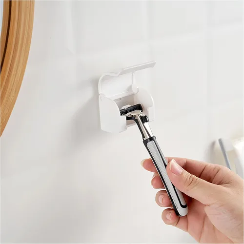 Miniatura 3 de EIKS Paquete de 2 soportes para maquinilla de afeitar, soportes de pared autoadhesivos para baño, ducha, mesa
