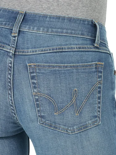 Miniatura 5 de Wrangler Aura - Mezclilla elástica de tiro regular con bolsillo bordado para mujer