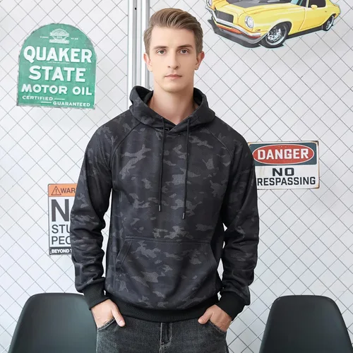 Miniatura 2 de MANLUODANNI Sudadera con capucha para hombre, casual, de manga larga, con cordón y estampado